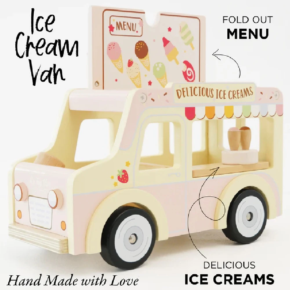 Le Toy Van Wooden Ice Cream Van With Dolls 5 Le Toy Van Wooden Ice Cream Van With Dolls - Image 5