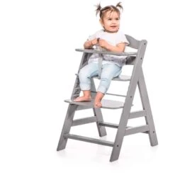 Hauck Alpha+ Grey Wooden Highchair -Kiddies Kingdom Store Hauck Alpha Grey Wooden Highchair2 1