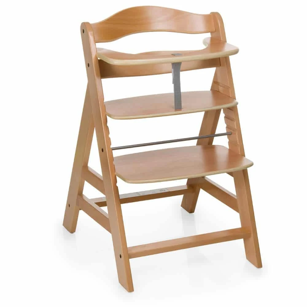 Hauck Alpha+ Natural Wooden Highchair 1 Hauck Alpha+ Natural Wooden Highchair