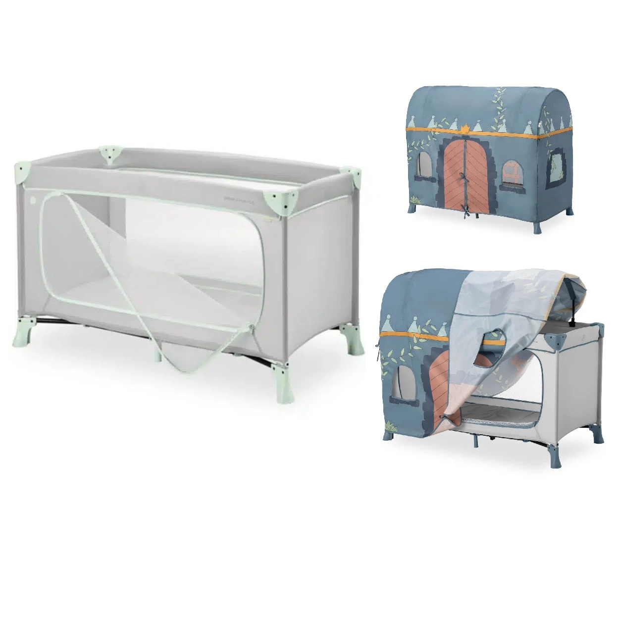 Hauck Dream N Play Plus Mint With Palace Cover 1 Hauck Dream N Play Plus Mint With Palace Cover