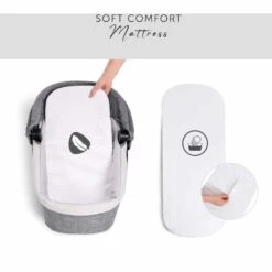 Hauck Eagle 4S Carrycot Melange Grey -Kiddies Kingdom Store Hauck Eagle 4S Carrycot Melange Grey2