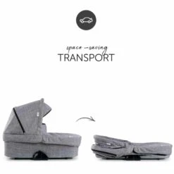 Hauck Eagle 4S Carrycot Melange Grey -Kiddies Kingdom Store Hauck Eagle 4S Carrycot Melange Grey3