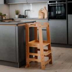 Hauck Learn N Explore Learning Tower – Natural -Kiddies Kingdom Store Hauck Learn n Explore Learning Tower Natural 3