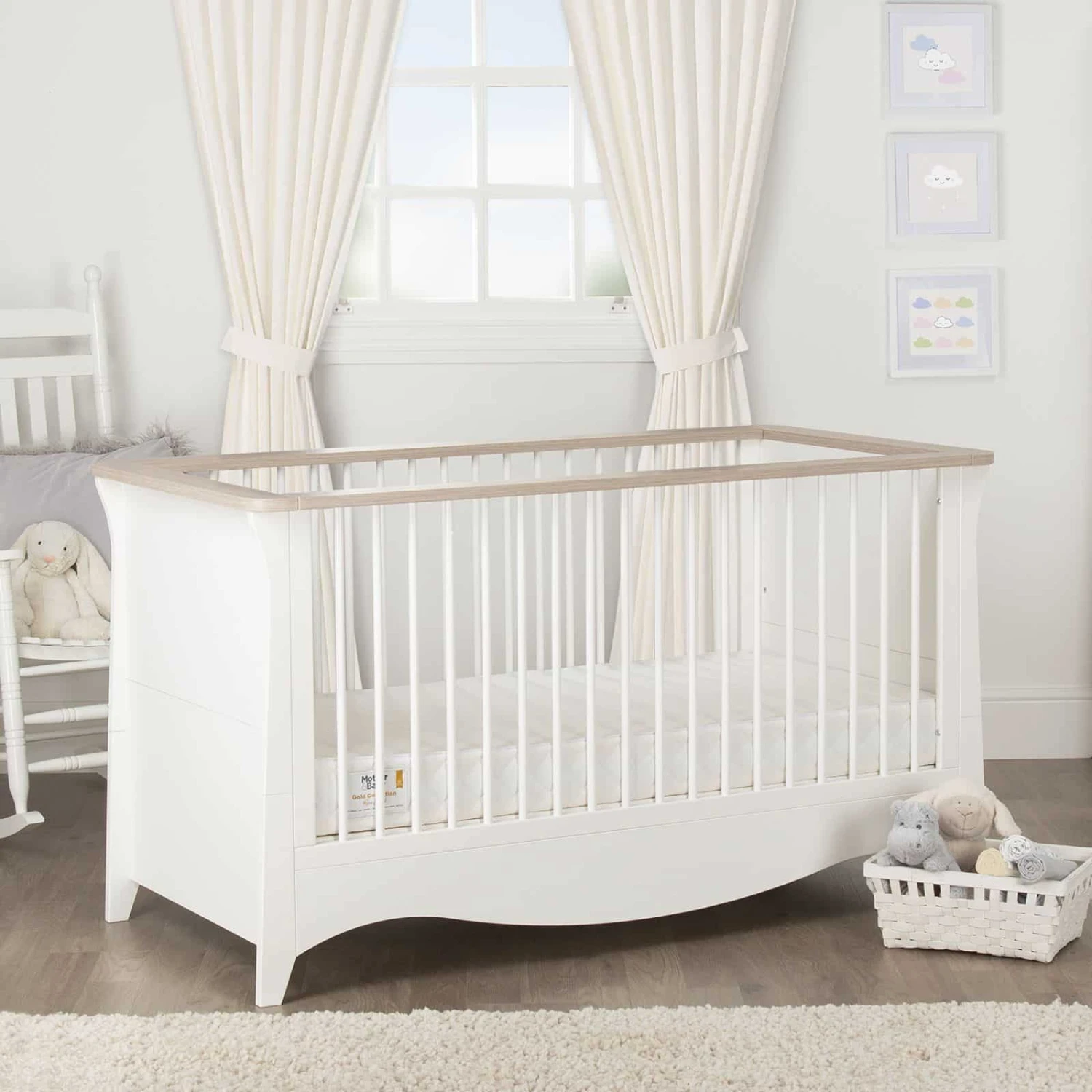 CuddleCo Clara 5 Piece Nursery Set – White/Ash 13 CuddleCo Clara 5 Piece Nursery Set – White/Ash - Image 13