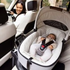 Joie Signature Calmi Car Cot Bed – Oyster -Kiddies Kingdom Store Joie calmi oyster 8 1