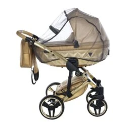Junama Dolce 4 In 1 Travel System/Isofix Base – Gold -Kiddies Kingdom Store Junama Dolce 2 in 1 Pram Rose Gold 2 1