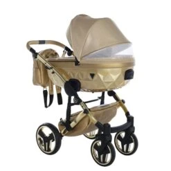 Junama Dolce 3 In 1 Travel System – Gold -Kiddies Kingdom Store Junama Dolce 2 in 1 Pram Rose Gold 3 2