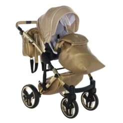 Junama Dolce 3 In 1 Travel System – Gold -Kiddies Kingdom Store Junama Dolce 2 in 1 Pram Rose Gold 5 2