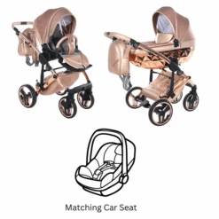 Junama Dolce 3 In 1 Travel System – Rose Gold