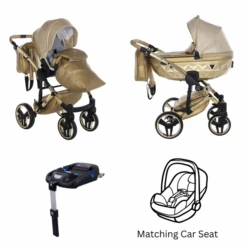 Junama Dolce 4 In 1 Travel System/Isofix Base – Gold