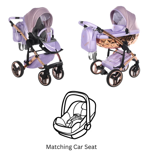Junama Dolce 3 In 1 Travel System – Lilac Rose Gold 1 Junama Dolce 3 In 1 Travel System – Lilac Rose Gold