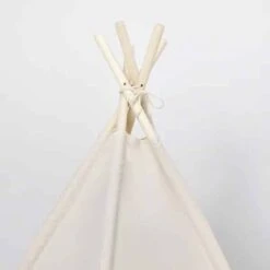 Little Green Sheep Teepee Play Tent – Linen -Kiddies Kingdom Store KIDS TEEPEE PLAY TENT LINEN 4