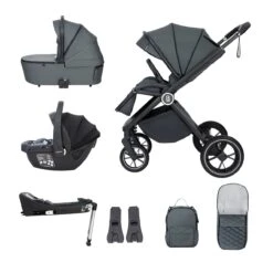 Babymore Kai Travel System Coco With Base – Forest Grey