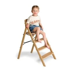 Kaos Klapp High Chair Oak Wood – Natural -Kiddies Kingdom Store Kaos highchair oak natural 5