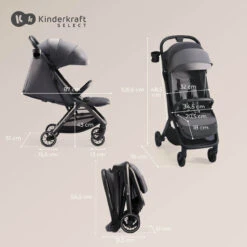 Kinderkraft Nubi 2 Pushchair Mystic Green -Kiddies Kingdom Store Kinderkraft Nubi 2 Pushchair Pink Quartz 5 1