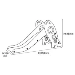 Liberty House Toys Kids Foldable Rocket Slide White -Kiddies Kingdom Store LHT191WH dims 900x 1