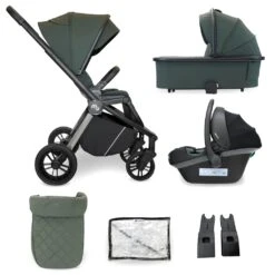 My Babiie 3-in-1 Travel System With I-Size Car Seat – Forest Green