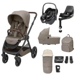 Maxi-Cosi Oxford 9 Piece Complete Pebble 360 Bundle – Twillic Truffle