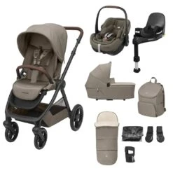 Maxi-Cosi Oxford 9 Piece Complete Pebble 360 Pro Bundle – Twillic Truffle