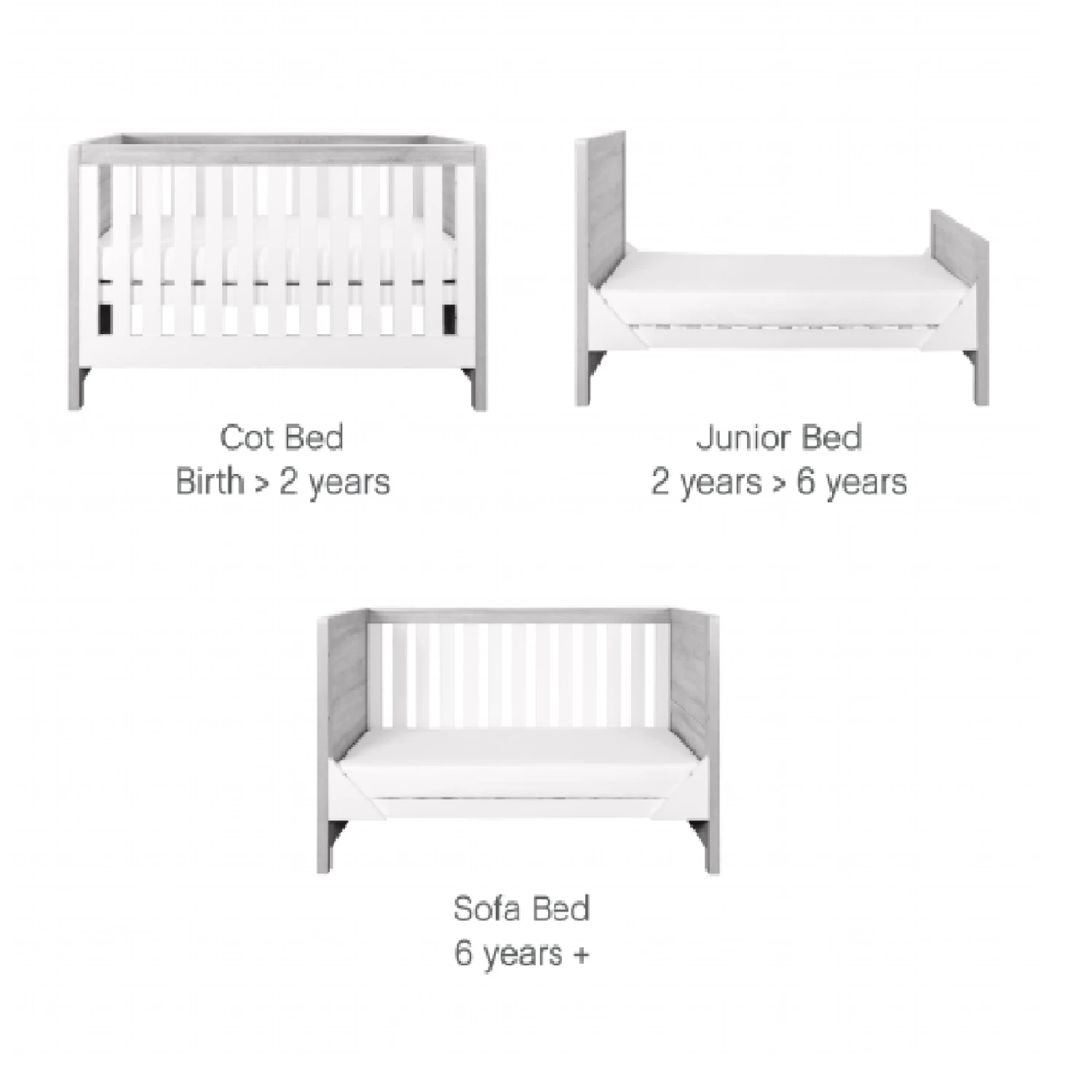 Tutti Bambini Modena Newborn Room Set Bundle – Grey Ash/White 2 Tutti Bambini Modena Newborn Room Set Bundle – Grey Ash/White - Image 2