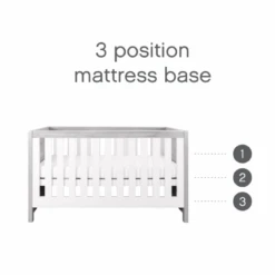 Tutti Bambini Modena Cot Bed – Grey Ash/White -Kiddies Kingdom Store Modena 3 Piece Room Set Grey Ash White2 2