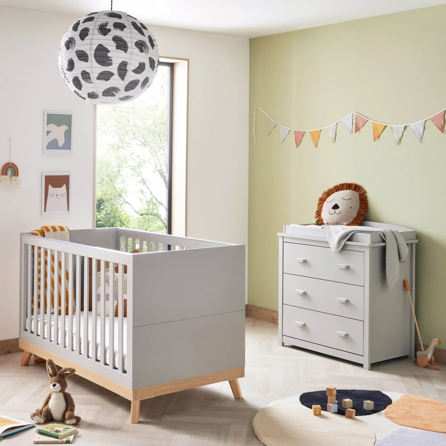 Babymore Mona 4in1 2 Piece Nursery Room Set – Grey 2 Babymore Mona 4in1 2 Piece Nursery Room Set – Grey - Image 2