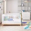 Babymore Mona 4in1 2 Piece Nursery Room Set Plus Mattress – White