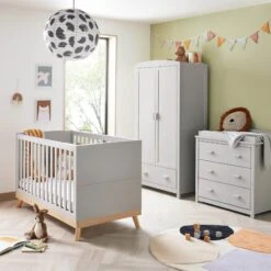 Babymore Mona 4 Piece Nursery Room Set – Grey