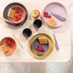 Nattou Ochre Silicone Tableware 4pc Set 7 Nattou Ochre Silicone Tableware 4pc Set -Kiddies Kingdom Store NATSIL87701539485941