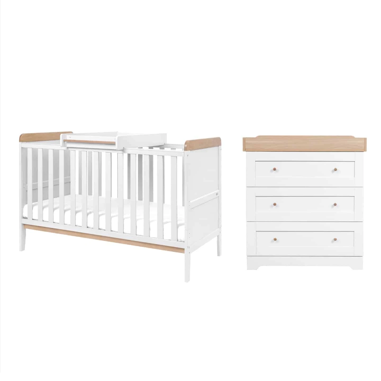 Tutti Bambini Napoli 2 Piece Nursery Room Set – White/Oak 2 Tutti Bambini Napoli 2 Piece Nursery Room Set – White/Oak - Image 2