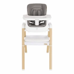 Tutti Bambini Nova Highchair/Rocker Package – Oak/White -Kiddies Kingdom Store Nova highchair oak and grey 2