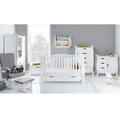 Obaby Stamford Luxe 7 Piece Room Set – White Plus Accessories