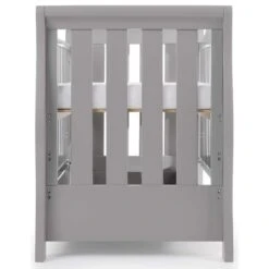 Obaby Stamford Luxe Sleigh Cot Bed – Warm Grey 18 Obaby Stamford Luxe Sleigh Cot Bed – Warm Grey -Kiddies Kingdom Store Obaby Stamford Luxe Sleigh Cot Bed Warm Grey 8