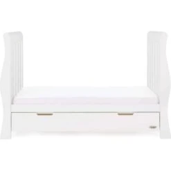 Obaby Stamford Luxe 4 Piece Room Set – White -Kiddies Kingdom Store Obaby Stamford Luxe Sleigh Cot Bed White 6 3