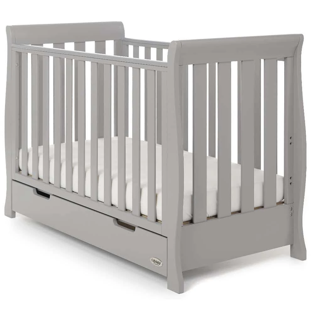 Obaby Stamford Mini Cot Bed 2 Piece Room Set – Warm Grey 2 Obaby Stamford Mini Cot Bed 2 Piece Room Set – Warm Grey - Image 2