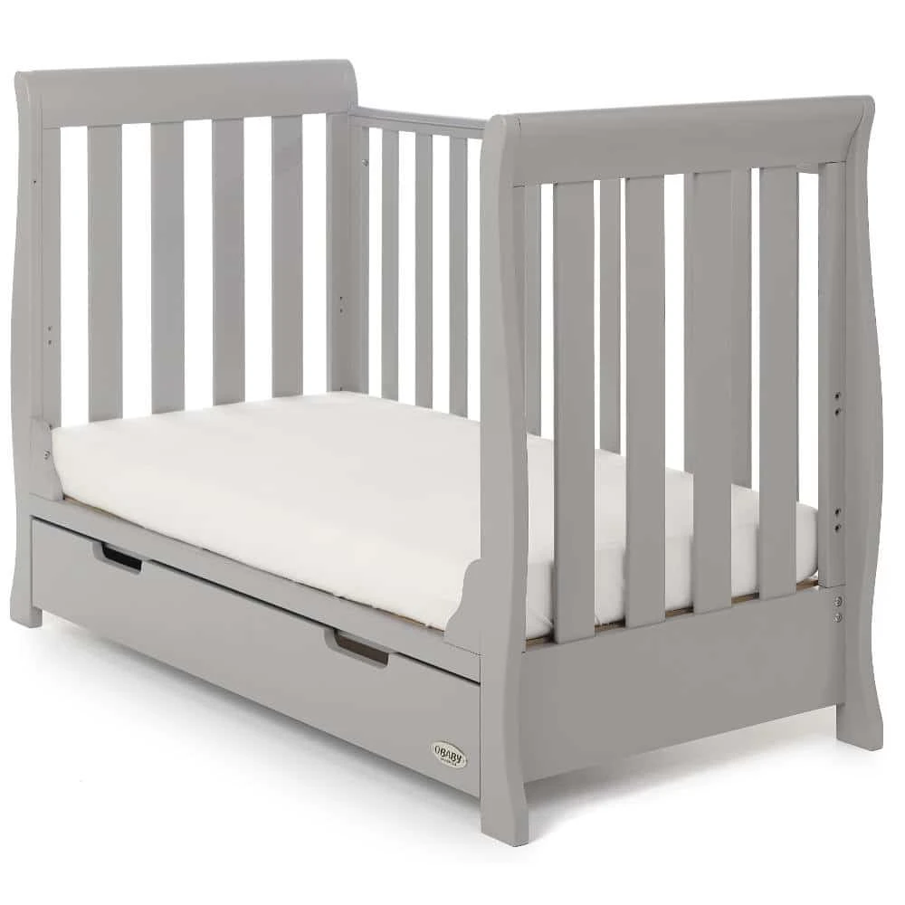 Obaby Stamford Mini Cot Bed 2 Piece Room Set – Warm Grey 3 Obaby Stamford Mini Cot Bed 2 Piece Room Set – Warm Grey - Image 3