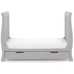 Obaby Stamford Mini 3 Piece Nursery Room Set – Warm Grey -Kiddies Kingdom Store Obaby Stamford Mini Sleigh 2 Piece Room Set Warm Grey 6