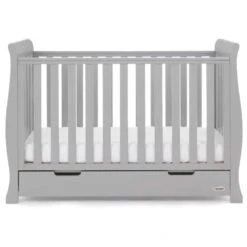 Obaby Stamford Mini Cot Bed 2 Piece Room Set – Warm Grey 24 Obaby Stamford Mini Cot Bed 2 Piece Room Set – Warm Grey -Kiddies Kingdom Store Obaby Stamford Mini Sleigh 2 Piece Room Set Warm Grey 9 1