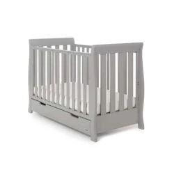 Obaby Stamford Mini Sleigh Cot Bed – Warm Grey
