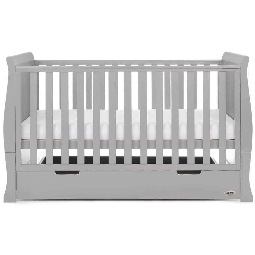 Obaby Stamford Classic Sleigh 3 Piece Nursery Room Set – Warm Grey 6 Obaby Stamford Classic Sleigh 3 Piece Nursery Room Set – Warm Grey - Image 6
