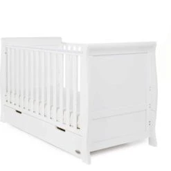 Obaby Stamford Classic Sleigh 3 Piece Room Set – White -Kiddies Kingdom Store Obaby Stamford Sleigh 3 Piece Room Set White 4 3
