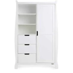 Obaby Stamford Classic Sleigh 4 Piece Nursery Room Set – White -Kiddies Kingdom Store Obaby Stamford Sleigh 4 Piece Room Set White 5