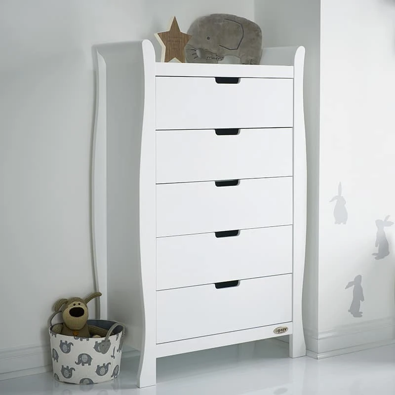 Obaby Stamford Tall Drawers 3 Piece Nursery Room Set – White 7 Obaby Stamford Tall Drawers 3 Piece Nursery Room Set – White - Image 7