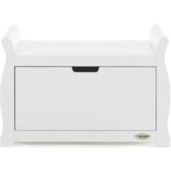 Obaby Stamford Classic Sleigh 4 Piece Nursery Room Set – White -Kiddies Kingdom Store Obaby Stamford Sleigh Toy Box White 2 8