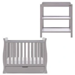 Obaby Stamford Space Saver 2 Piece Room Set – Warm Grey