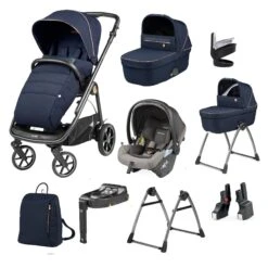 Peg Perego Veloce Deluxe I-Size Travel System Bundle – Blue Shine