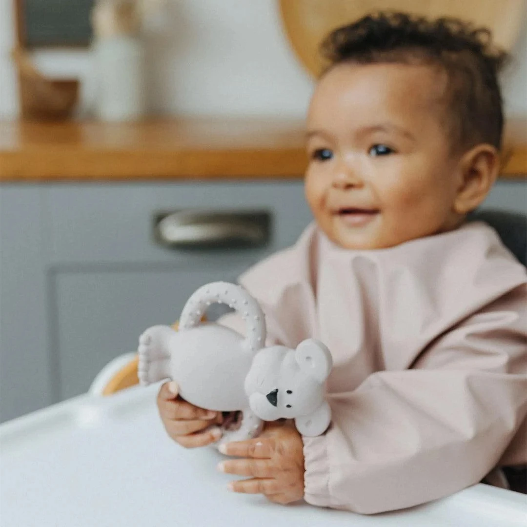 Pippeta Waterproof Cape Sleeved Bib – Ash Rose 2 Pippeta Waterproof Cape Sleeved Bib – Ash Rose - Image 2