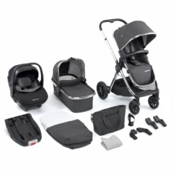 Babymore Memore V2 Travel System 13 Piece Pecan I-Size Chrome