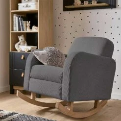 CuddleCo Rafi Cot Bed – Oak And Black -Kiddies Kingdom Store RR