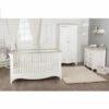 CuddleCo Clara 5 Piece Nursery Set – White/Ash